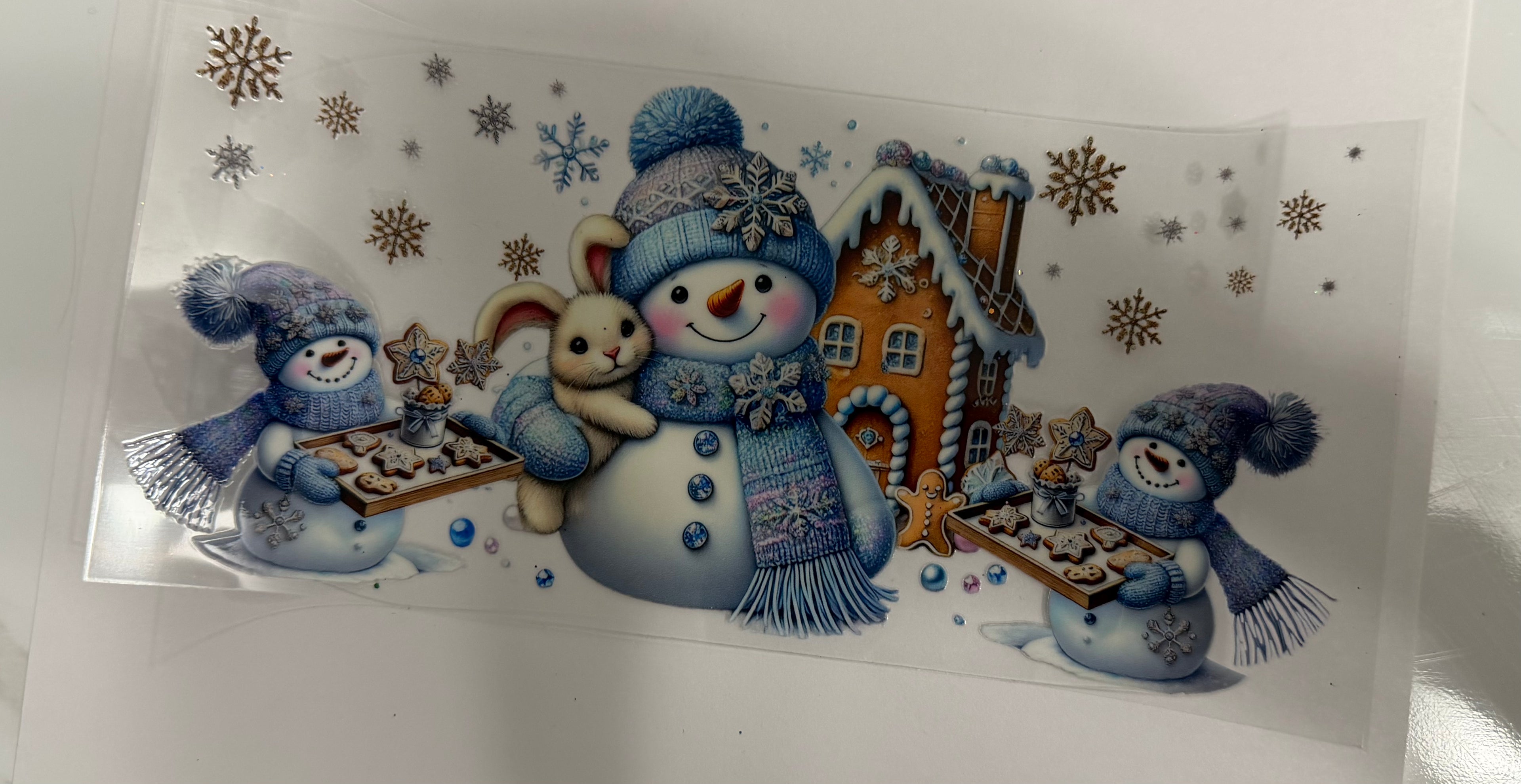 Snowman with bunny