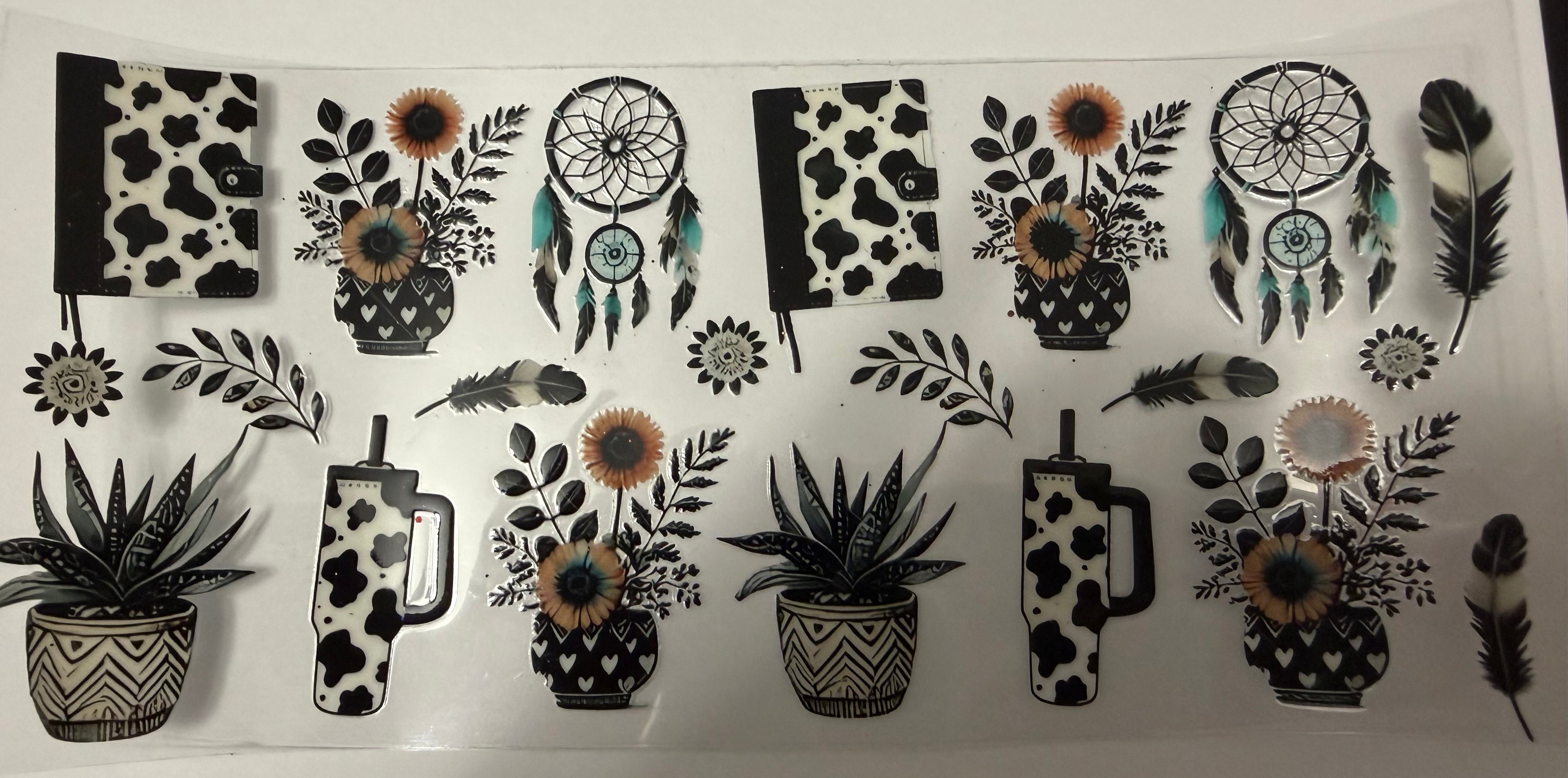 Cow Print/ Sunflower