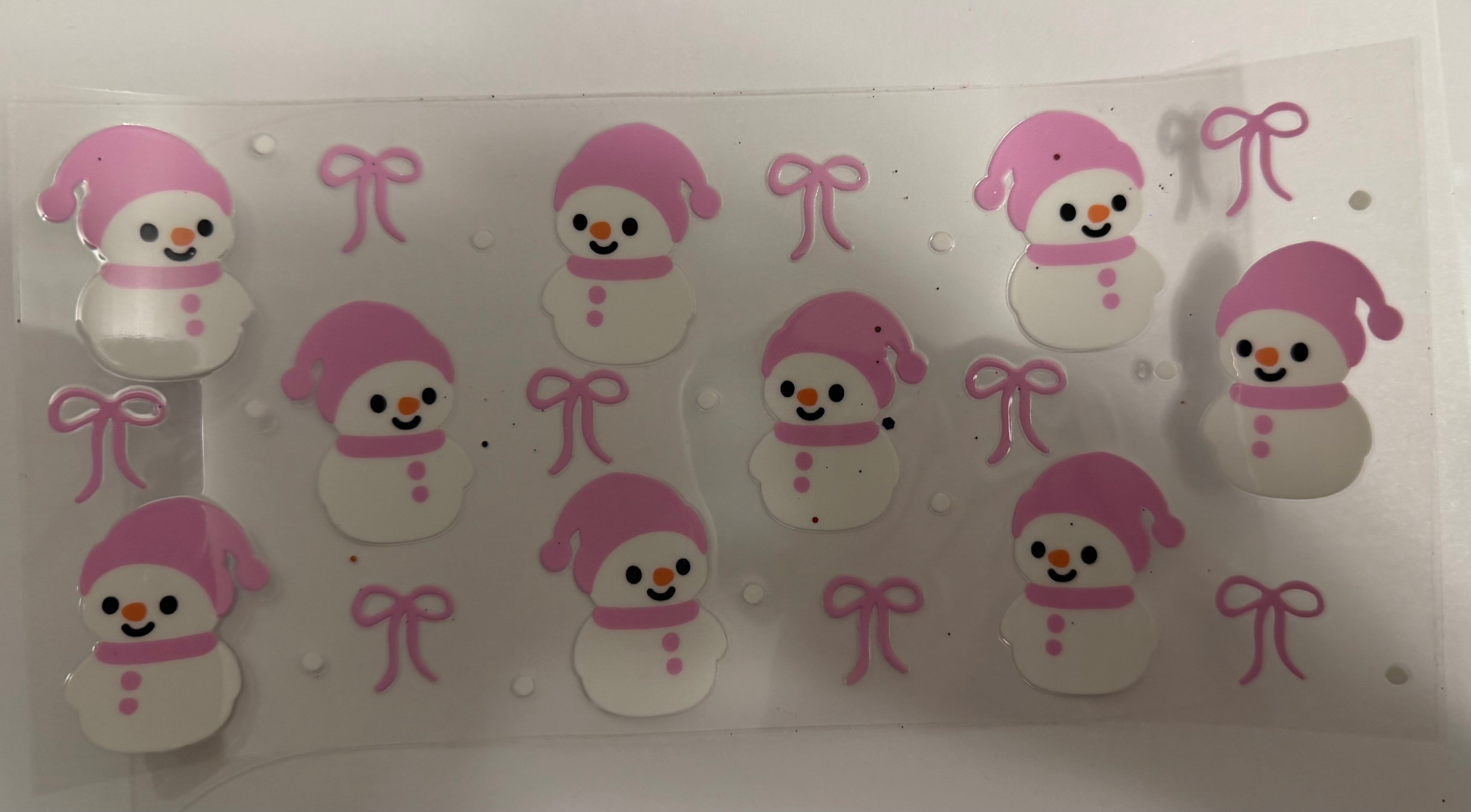 Pink Snowmen & Bows