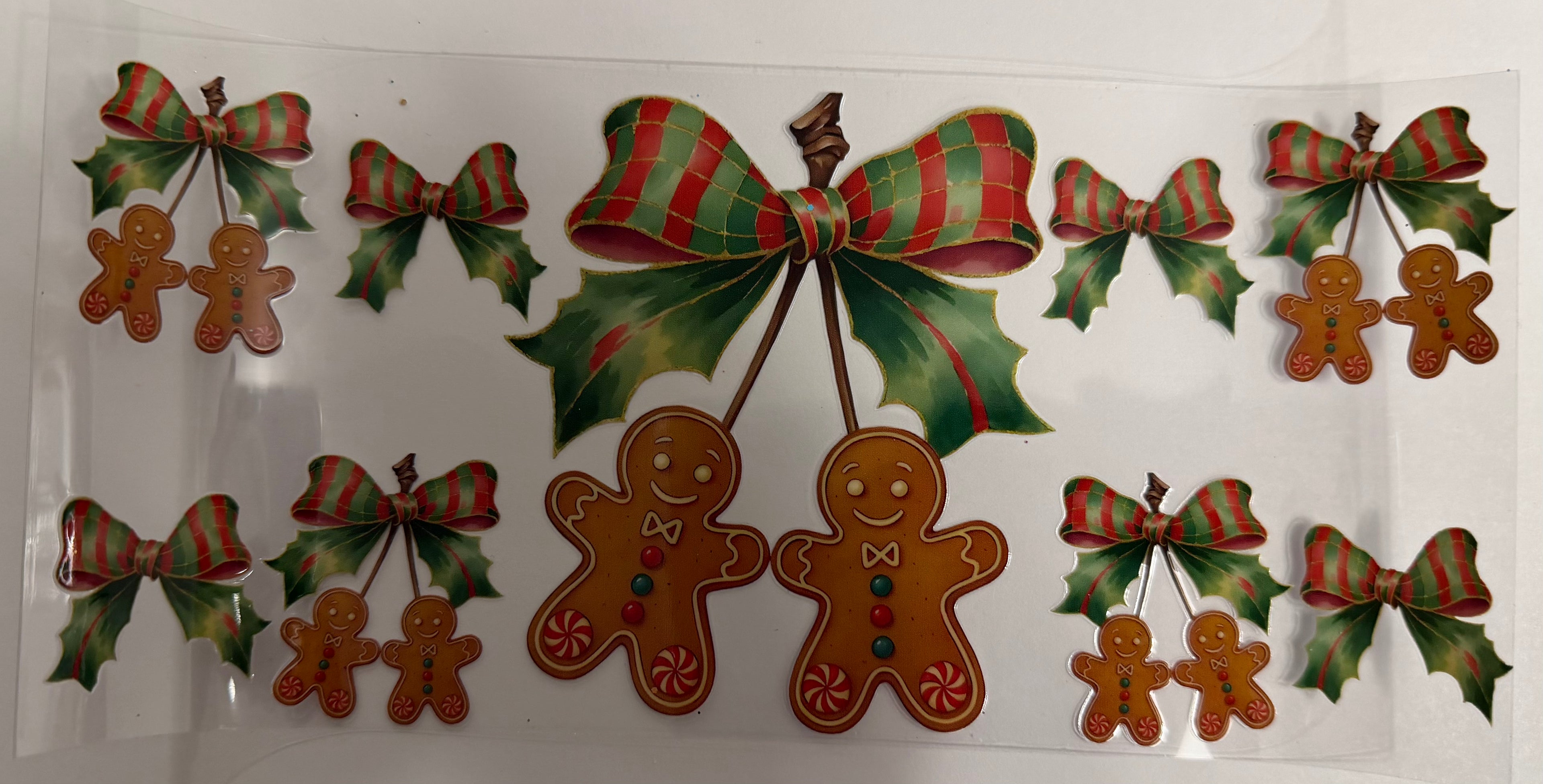 Gingerbread man with bow