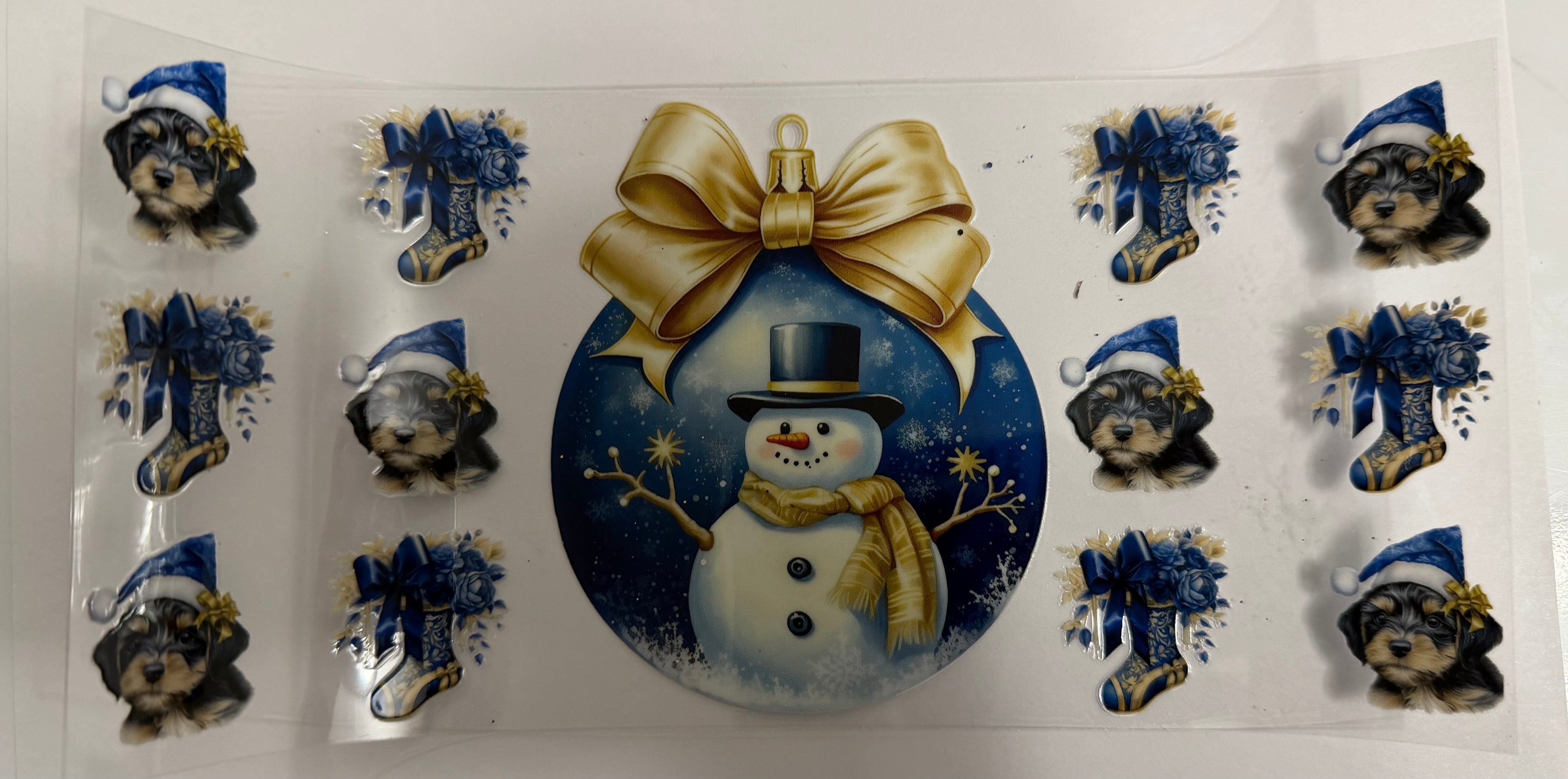 Blue snowman